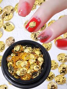 1盒草莓美甲配件3D金属美甲DIY配件适用于甜美可爱美甲金色草莓美甲装饰指甲饰品美甲宝石美甲用品 - 金色 - 查看 1