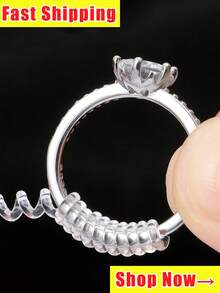Transparent Ring Size Adjuster, Everyday Casual Tool, Transparent Spiral Based Ring Tools, Guard Tightener Reducer, Resizing Tool For JewelryRing Adjustment Pad, Ring Size Adjuster, Fixed Loose Ring, Size Rings Reduction Pad, Mother Day Gift, Mother's Day,Gift For Mom,Gift For Mother
