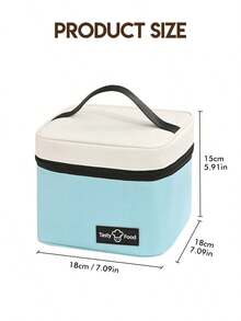 1个大容量方形保温午餐包，手持式保温保冷袋，便携式防水防漏午餐盒，加厚铝箔保温层，多种颜色可选，可重复使用，适用于学校、办公室、露营、野餐、工作等场合，也可作为教室收纳袋、厨房用品袋和旅行配件使用。 - 藍色 - 查看 7