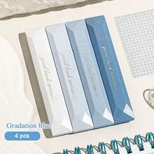 4 件双面点胶带，360° 旋转无缝粘合剂，适用于剪贴簿、DIY 工艺品、返校、办公用品、手工日记和艺术项目