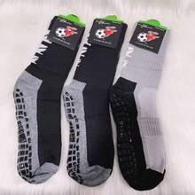 Kit 3 Pairs Of High Quality Non-Slip Cotton Football Socks High Top