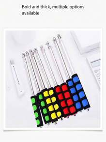 1件/10件/20件1.2米/1.6米/2米伸缩导游旗杆，便携式户外不锈钢旗杆，带厚泡沫手柄，适用于国庆节、学校活动、户外旅游等 - 彩色 - 查看 9