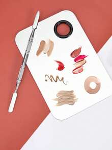 2件套大号多功能彩妆盘，带刮刀，简约不锈钢超大尺寸调色盘，粉底调色盘，彩妆调色盘，适用于混合液体和膏状化妆品，可用于日常妆容调整、特殊场合妆容打造，多功能化妆工具，彩妆盘，美甲师和化妆师工具，可用于眼影、睫毛彩妆、专业颜料混合，适合日常使用或专业化妆师使用。 - 銀色 - 查看 11