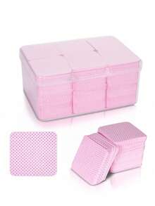 1080pcs Square Lint-Free Nail Polish Remover Pads, 200pcs Heart-Shaped Lint-Free Nail Polish Remover Pads, Eyelash Glue Bottle Cleansing Wipes - Multicolor - View 11