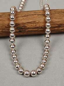 1 Stück glitzernde Perlen Halskette, retro Silber zur Zurschaustellung klassischer Schönheit