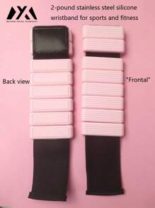 MEIYIXING MEIYIXIN 1 Pair Of And Fashionable Wrist And Ankle Weight Sets, 2 Pounds (955 Grams), Adjustable Fitness Weights, Resistance Training Straps, Pink Silicone Skin-Friendly Material, Wearable Aerobic Exercise Equipment For Both Women And Men, Powerful Arm And Leg Weights, Modular Weight Straps, Strength Training Equipment, Suitable For Home Indoor Gyms, Yoga, PLA Exercises, And Outdoor Walking, Running, Hiking Weight Sets