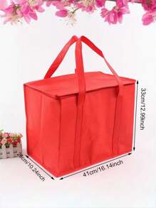1Pc Portable Lunch Insulated Cooler Bag Folding Insulation Picnic Ice Pack Food Thermal Bag Drink Carrier Insulated Bags Beer Foil Food Bag Outdoor Camping Travelling BBQ Catering Materials Zipper Bag Picnic Folding Insulated Bag