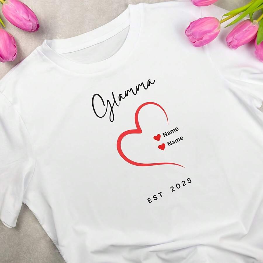 Camia Glamma Para Abuela Regalo Del Día De La Madre Para Glamma Camia Linda Para Abuela Camia Glamma De Año Estimado Regalo Personalizado - White - View 1