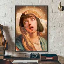 1 件低俗小说电影动漫海报艺术墙防水家居客厅卧室酒吧美学装饰礼物可选相框 - 彩色 - 查看 15