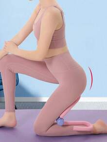 1 pieza Foam rosa tonificador de piernas - Dispositivo en forma de corazón para yoga y fitness para esculpir el muslo, las caderas y la pantorrilla | Asa de agarre suave con pelota azul para una experiencia de entrenamiento mejorada, accesorios de entrenamiento - Multicolor - Ver 10