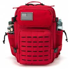25 Litri Zaino Tattico Zaino With Large Capacity For The Sopravvivenza In Campeggio Di 3 Days With Portabottiglie D'acqua Zaini Da Viaggio - 紅色 - 查看 2