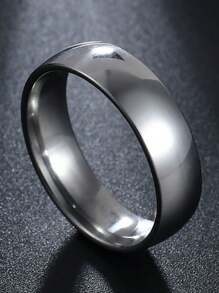 1 Pc Simple 6mm Titanium Ring Women Men Prevent Allergy High Polished Wedding Rings Stainless Steel Couple Finger Jewelry Gifts