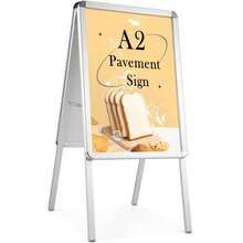 A2 Display Board Stand – Freestanding Poster Sign Holder For Pavement Advertising, Business Promotions, Event Signage, Indoor And Outdoor Display Frame - 1 - View 1