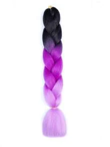 Estensioni per trecce arcobaleno da 24 pollici, capelli sintetici viola professionali, trecce jumbo, estensioni per capelli colorate a gradiente africane per intrecciare all'ingrosso per Ognissanti e Natale