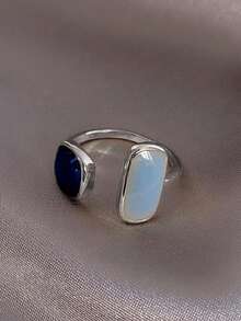 1pc European Elegant Unique Design Oil Drop Opening Ring