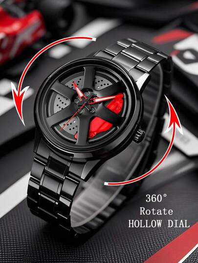 Đồng hồ thể thao VA VA VOOM dành cho nam có mặt số xoay ba màu, đồng hồ đeo tay thạch anh thanh lịch phù hợp cho các hoạt động ngoài trời, trang phục thường ngày và trang trí