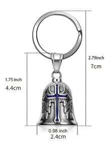 1 Universal Motorcycle And Bicycle Guardian Angel Bell, Retro Punk Motorcycle Angel Wings Motorcycle Riding Lucky Bell, Wide Application: The Motorcycle Bell Is Very Convenient To Use And Can Be Easily Hung On Motorcycles, SUVs, Bicycles, Bikes, Trucks, Pets, Etc. Motorcycle Bell Guardian Angel - Good Luck Keychain & Drive Pendant Accessories For Bikers Riders Pets