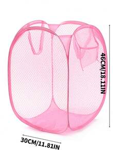 1 件可折叠玩具和娃娃收纳箱、毛绒玩具收纳篮、玩具收纳、透气洗衣容器、玩具和杂物收纳盒、带手柄的大型弹出式洗衣篮、浴室收纳盒、收纳篮、可折叠洗衣篮，适合返校使用 - 彩色 - 查看 2