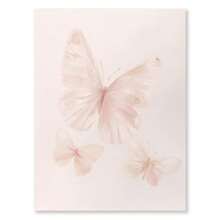 1 件粉色蝴蝶花白天鹅美丽印刷海报复古女孩房间儿童房帆布画家居装饰墙艺术可选框架