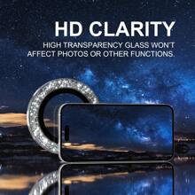 3pcs Camera Lens Protective Film Suitable For IPhone 16 15 11 12 13 14 IPhone 15 11 12 13 14 Plus Tempered Glass Metal Ring Cover, High-Definition Transparent