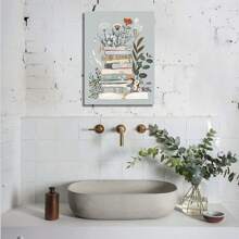 1 peça de pintura em tela de flores silvestres encantadoras de primavera, decoração para casa, arte de quarto, decoração de parede, moldura opcional