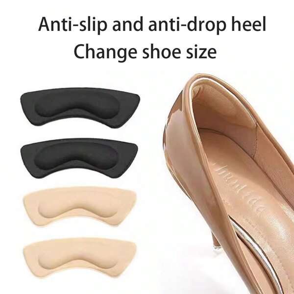 Set de 8 Topes de talón 4D para zapatos, cojines de talón invisibles, almohadillas gruesas antifricción para el talón, previenen el deslizamiento de los talones en zapatos de tacón alto, alivian los talones adoloridos, sirven para zapatos sueltos, uso durante las 4 estaciones