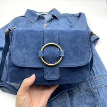 Bolsa de cintura casual feminina, pochete retrô de PU, mochila de viagem com vários bolsos para atividades ao ar livre