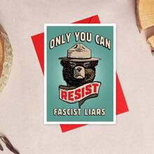 1PC Resist Liars Protest Cards, Anti Protest Sign Cards, Boycott Greeting Cards