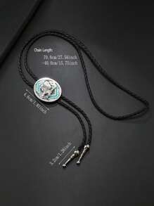 1pc Retro Alloy Eagle/Bowtie Print/Cicada Decor Sweater Chain, Unique Individual Style Casual Decorative Accessories Suitable For Daily Wear, Men
