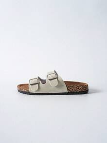 Tropiscape Fashion Buckle Flat Cork Slippers Summer Beach Slip On Outdoor Casual Slipper Vacay Vibes Vacation Relax Beach Autumn Winter Gifts