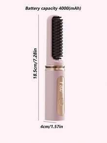 JMMO 全新 USB 可充电便携式离子直发梳，防毛躁秀发，紧凑型设计丰盈秀发器，无线充电直发器，多功能，无损