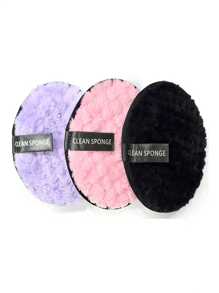 1PC Pineapple Slouchy Clean Water Makeup Remover Puff Round Washable Double-Sided Clean Wet Puff Makeup Remover Pad