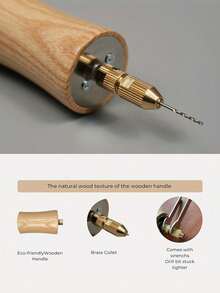 電動樹脂珠寶鑽套裝，50入組木質手柄樹脂工具，多用途功率專為鑽孔、砂磨、拋光、切割、雕刻、DIY樹脂工藝而設計的實用便捷精密珠寶製作工具 - 彩色 - 查看 3