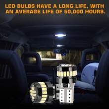 10X T10 194 168 W5W 2825 Super White LED License Plate Interior Light Bulb 6000K