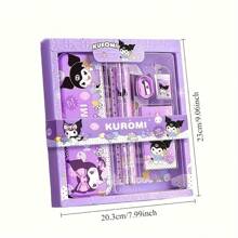 Sanrio Sanrio Stationery Gift Set For Boys And Girls, Includes Pencils, Erasers, Sharpeners, Kuromi, My Melody, Hello Kitty, Ideal Birthday, Back To School, Halloween, Christmas, Thanksgiving Gift For Kids (Assorted Patterns And Colors Due To Production Batch Differences)