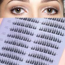 Bộ mi giả Mlen Diary, 120 sợi cong chữ C, dài 9-12mm, kiểu dáng hoạt hình, tự làm, có thể tái sử dụng, tự nhiên và mềm mại. - C - Xem 4