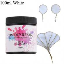 UV Dip Resin For Wire Flower Petals - 50ml/100ml Crystal Clear UV Resin For Art Resin And DIY Flowers Decoration - Transparent Liquid Ultraviolets Curing Transparent And Low Odor Thick Glue Hard After Instant Cure For Jewelry Making Crafts - UV DIP RESIN - View 18