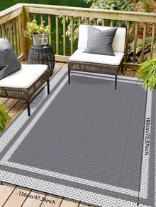 1pc Summer New Carpet, Reversible Outdoor Rug, Made Of Polypropylene, Foldable, Suitable For RV Camping, Outdoor Patio, Backyard And Picnics, Lightweight & Portable, Easy To Clean, Applicable For Spring And Summer Use [Gift Packaging: Gift Bag + Tent Peg + Gift-Grade Plastic Sealing] - Multicolor - View 2