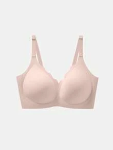 1 件装柔软支撑无缝凝胶杯女士文胸，提升塑形内衣 - 杏色 - 查看 7