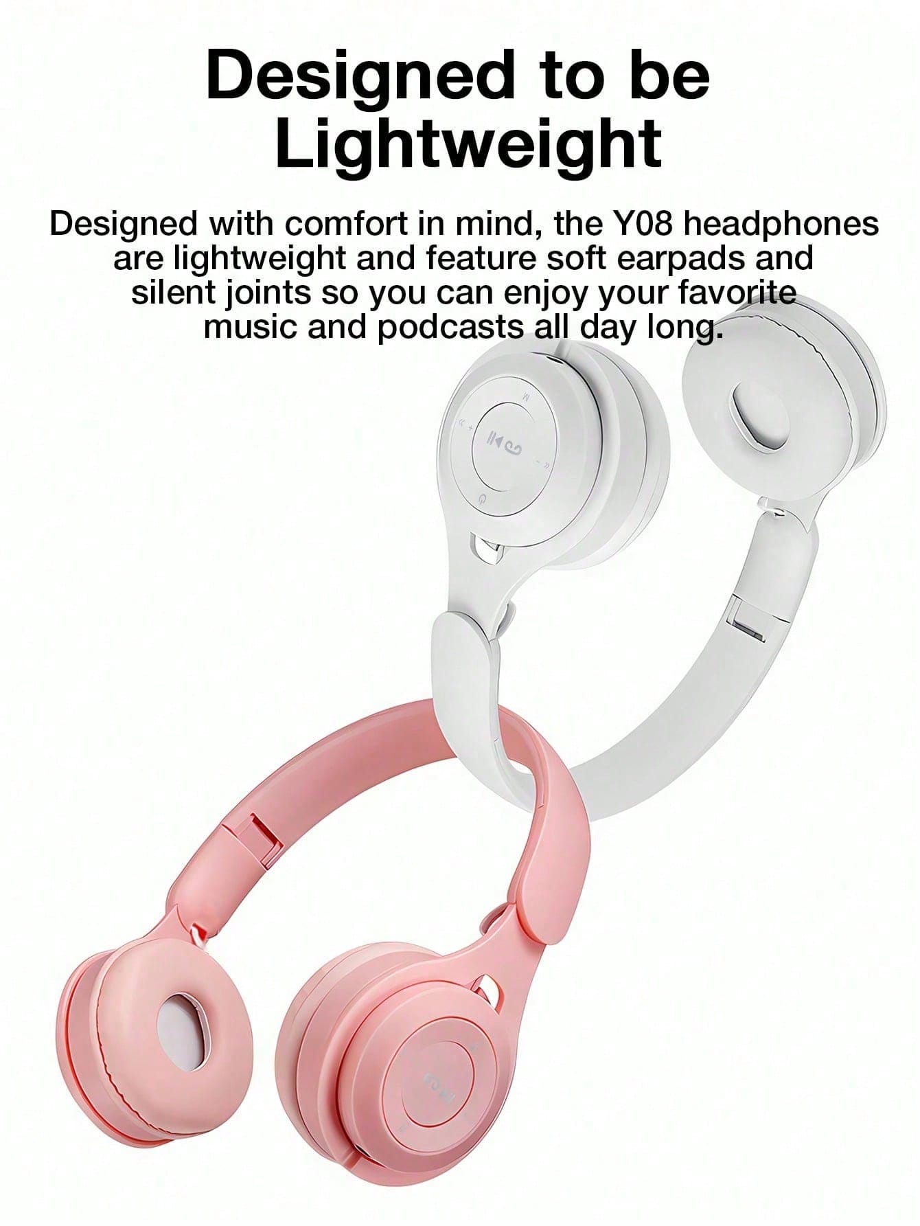 GENAI سماعات رأس لاسلكية، تدعم الاتصال اللاسلكي/ال...