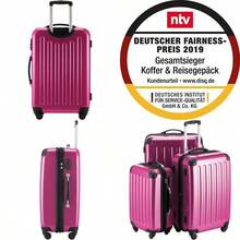 Alex Set Of 3 Haide Lages Trolley Suitces Expandable S M L Pink - Set - View 1