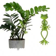 2pcs Green Animal Frog Design Plant Stand Decor