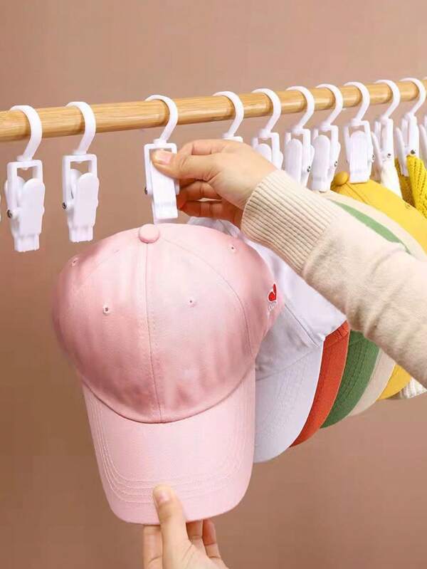 4pcs Multifunctional Rotatable Hat Clips, Clothing Store Display Clamps, Hat Storage Clips, Sock Clips, Pants Clips, Windproof Hooks