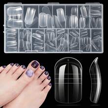 Krofaue Toe Dual Forms - Poly Extension Gel Toenail 150pcs Reusable Full Cover Dual Nail Forms For Builder Gel Toenails Nail Molds For Manicure DIY At Home - Toe Dual Forms - View 1