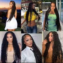 110g 2 Bundles/Pack 15A Human Braiding Hair Brazilian Deep Wave Human Hair Bundles For Braiding Natural Black Color Deep Curly Wave Bulk Human Hair Bundles No Weft Hair Bundles - Natural Black - Xem 9