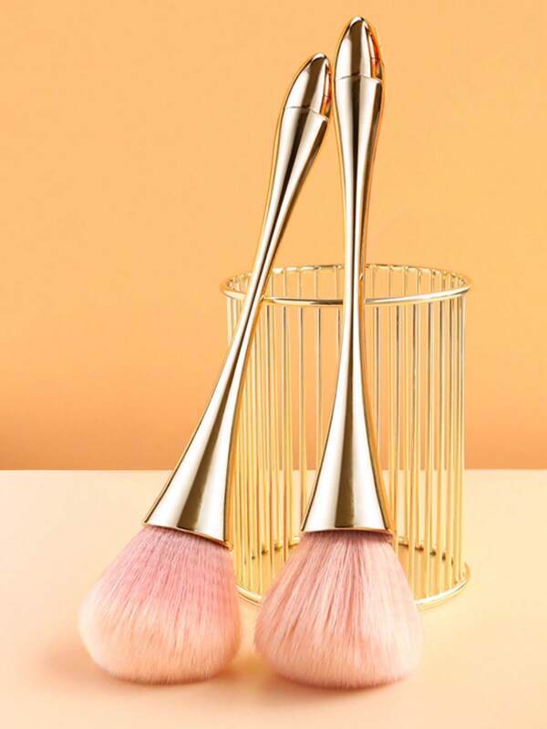 11pcs Tiny Waist Shaped Makeup Brushes Set - Powder, Foundation, Blush, Highlighter, Eyeshadow, Nose Contour Brushes, Nail Art Brush