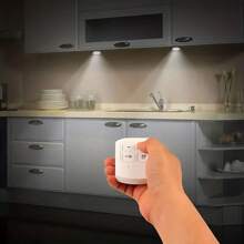 1 peça 6/3 Luzes LED sem fio inteligentes para armários, luzes noturnas COB, 3 pilhas AAA, alimentadas por controle remoto (controle remoto sem bateria) - muito adequadas para uso em guarda-roupas, cozinhas e outros cenários