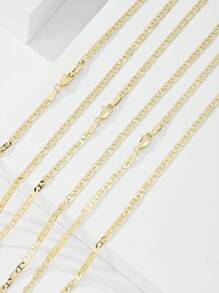 1pc New Korean Style Simple Copper Day Shape Necklace Chain 45cm-60cm, Unisex Design Suitable For Pendant Necklaces, Daily And Festival Wear
