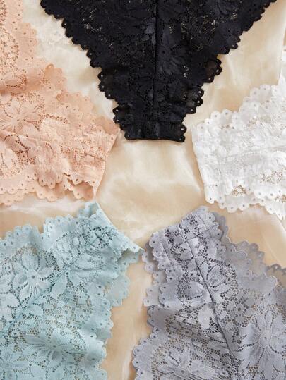 5SETS Ladies Kanten Tube Top Suspender Ondergoed Suit, Equipped Chest Pad, Anti Exposure BH Vest, Com Tafel Rimless, Thin Shoulder Strap Underwear Suit. view 5