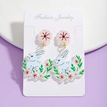 1对时尚可爱亚克力老虎/火烈鸟/鱼/燕子动物卡通耳环，适合女性日常佩戴（手工制作，款式略有不同） - 動物耳環 - 查看 21